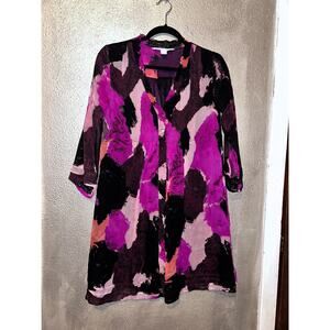 Diane Von Furstenberg Layla Silk Boho Hippie Old Money Up Town Pleated Dress